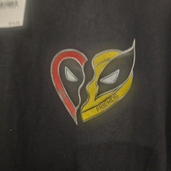 MENS DEADPOOL & WOLVERINE BLACK SHORT SLEEVE TEE SHIRT.  NWT.  MSRP $14.99. - Picture 2 of 5